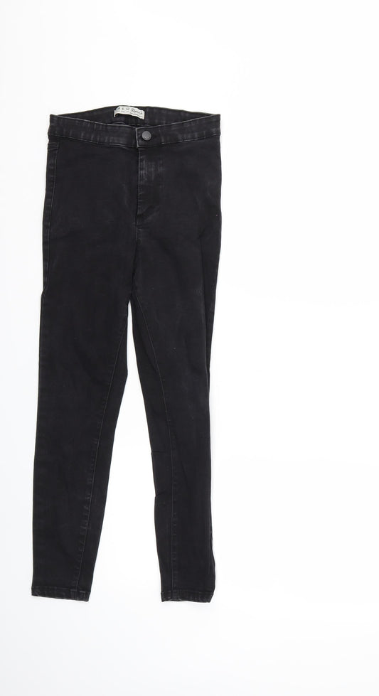 Denim & Co. Womens Black  Denim Skinny Jeans Size 10 L25 in