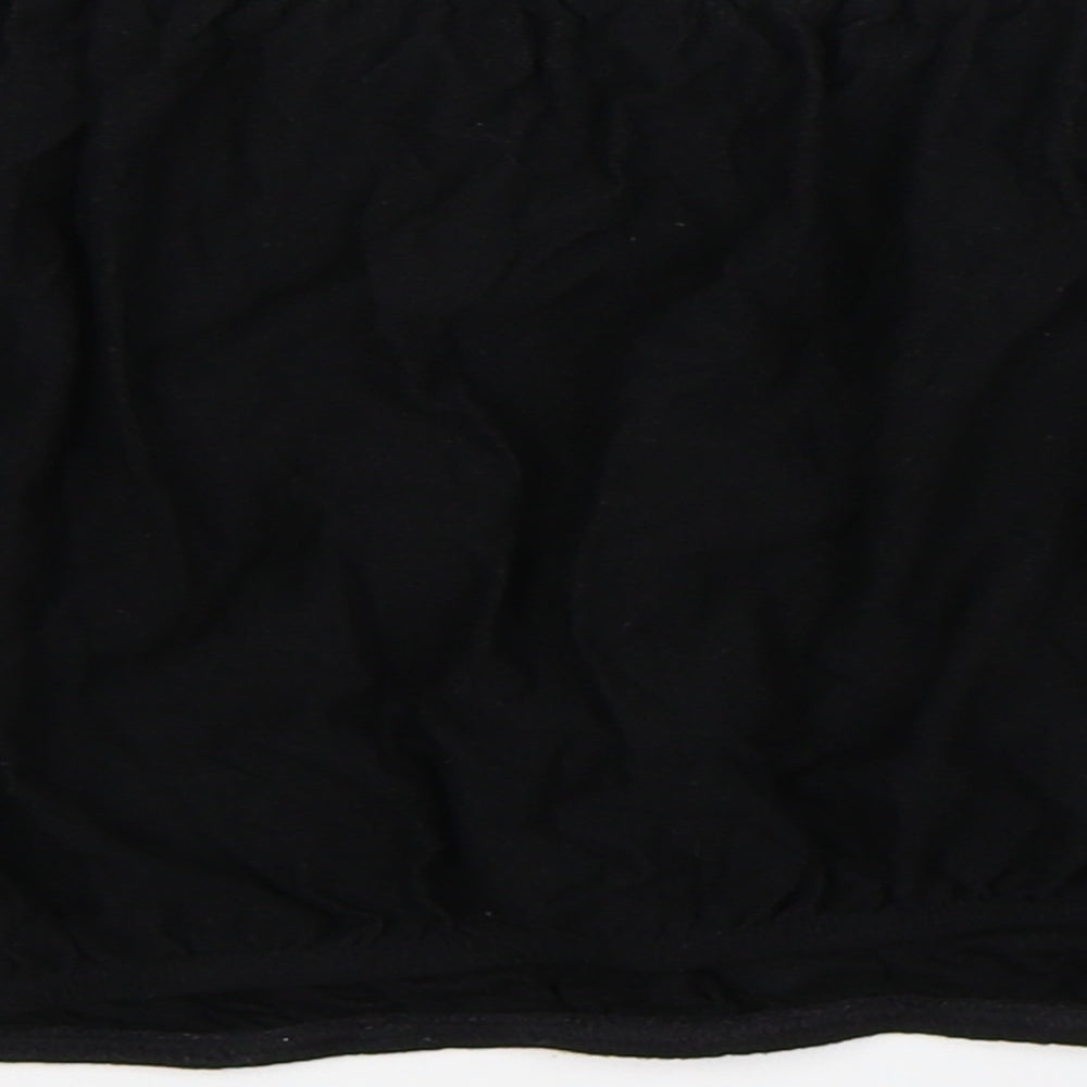 Womens UK Size XS Pins & Needles Black Cropped Blouse