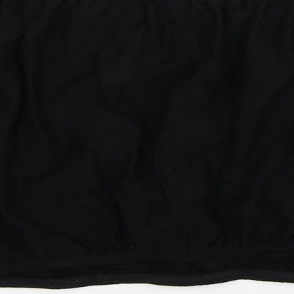 Womens UK Size XS Pins & Needles Black Cropped Blouse