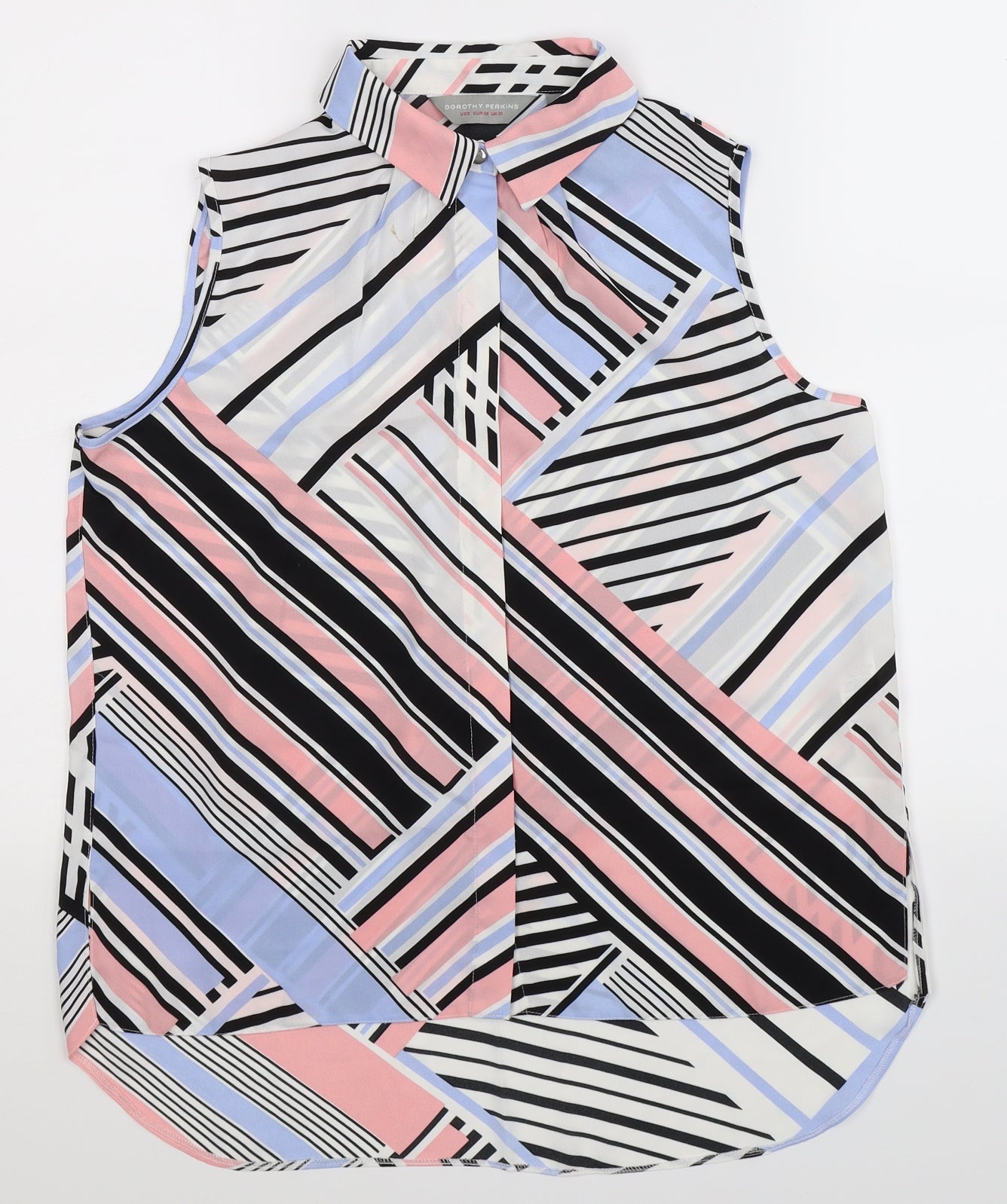 Womens UK Size 10 Dorothy Perkins Multicoloured Basic Button-Up