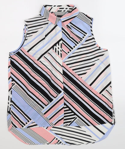 Womens UK Size 10 Dorothy Perkins Multicoloured Basic Button-Up