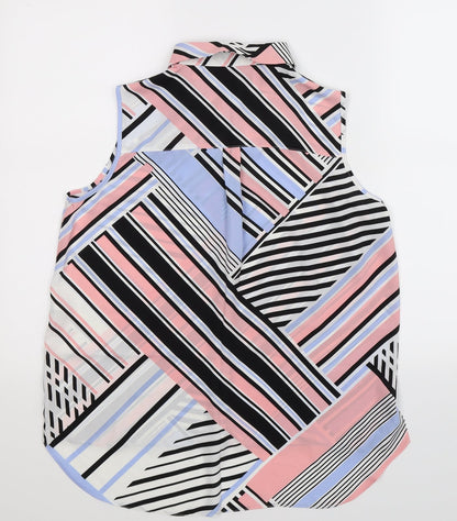 Womens UK Size 10 Dorothy Perkins Multicoloured Basic Button-Up