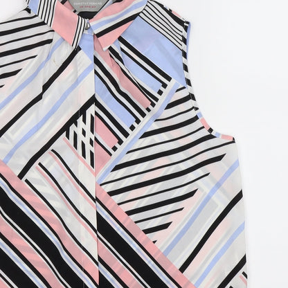 Womens UK Size 10 Dorothy Perkins Multicoloured Basic Button-Up