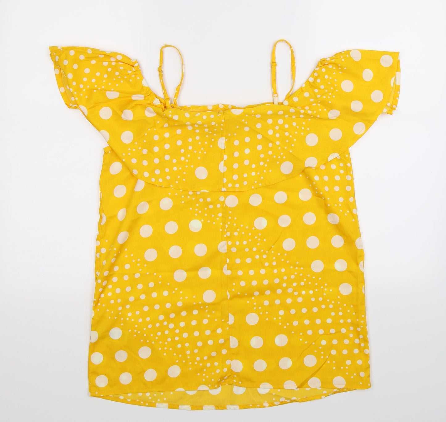 Womens UK Size 8 Pep&Co Yellow Basic Tank