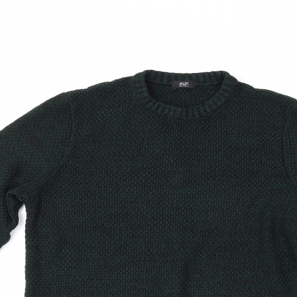 F&F Mens Green   Pullover Jumper
