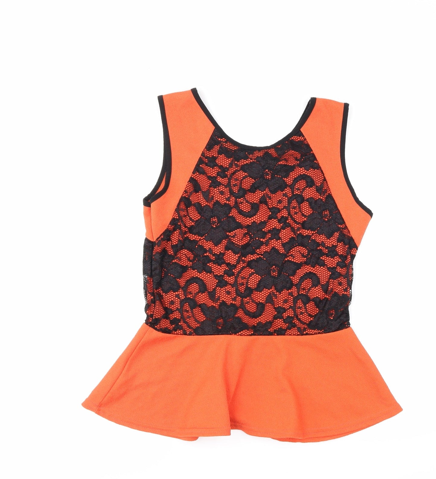 Womens UK Size 12 KIAH Orange Basic Tank