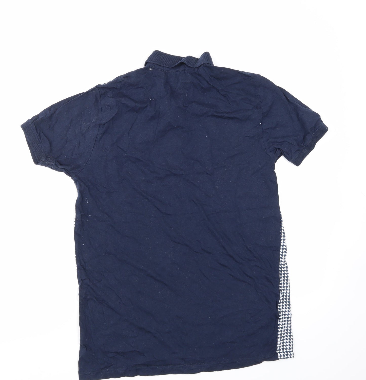 Twisted Soul Mens Blue Check   Polo Size S