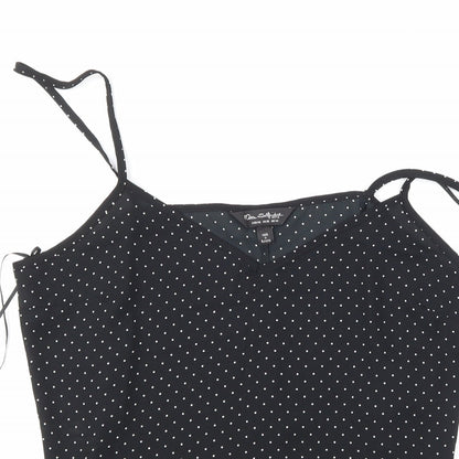 Miss Selfridge Womens Black Polka Dot  Basic Blouse Size 14