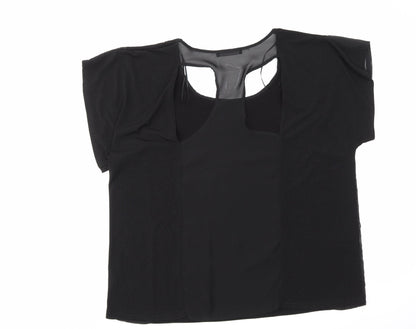Womens UK Size 14 Atmosphere Black Basic Blouse