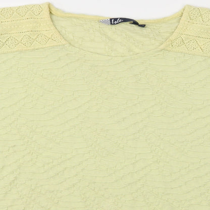 Isle Womens Yellow   Basic Blouse Size 22
