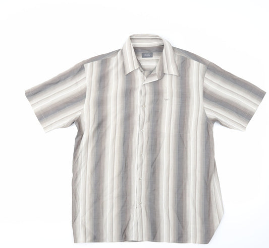 Wolsey Mens Multicoloured Striped   Button-Up Size L