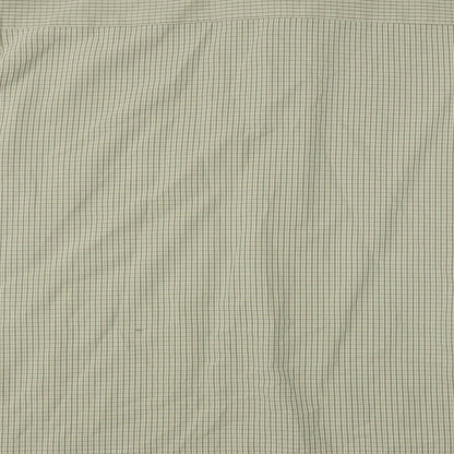 George  Mens Green Check   Button-Up Size L