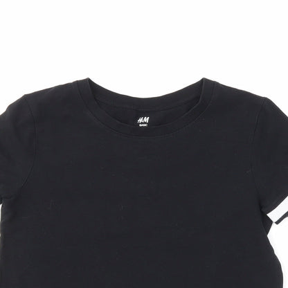 H&M Boys Black   Basic T-Shirt Size 11-12 Years