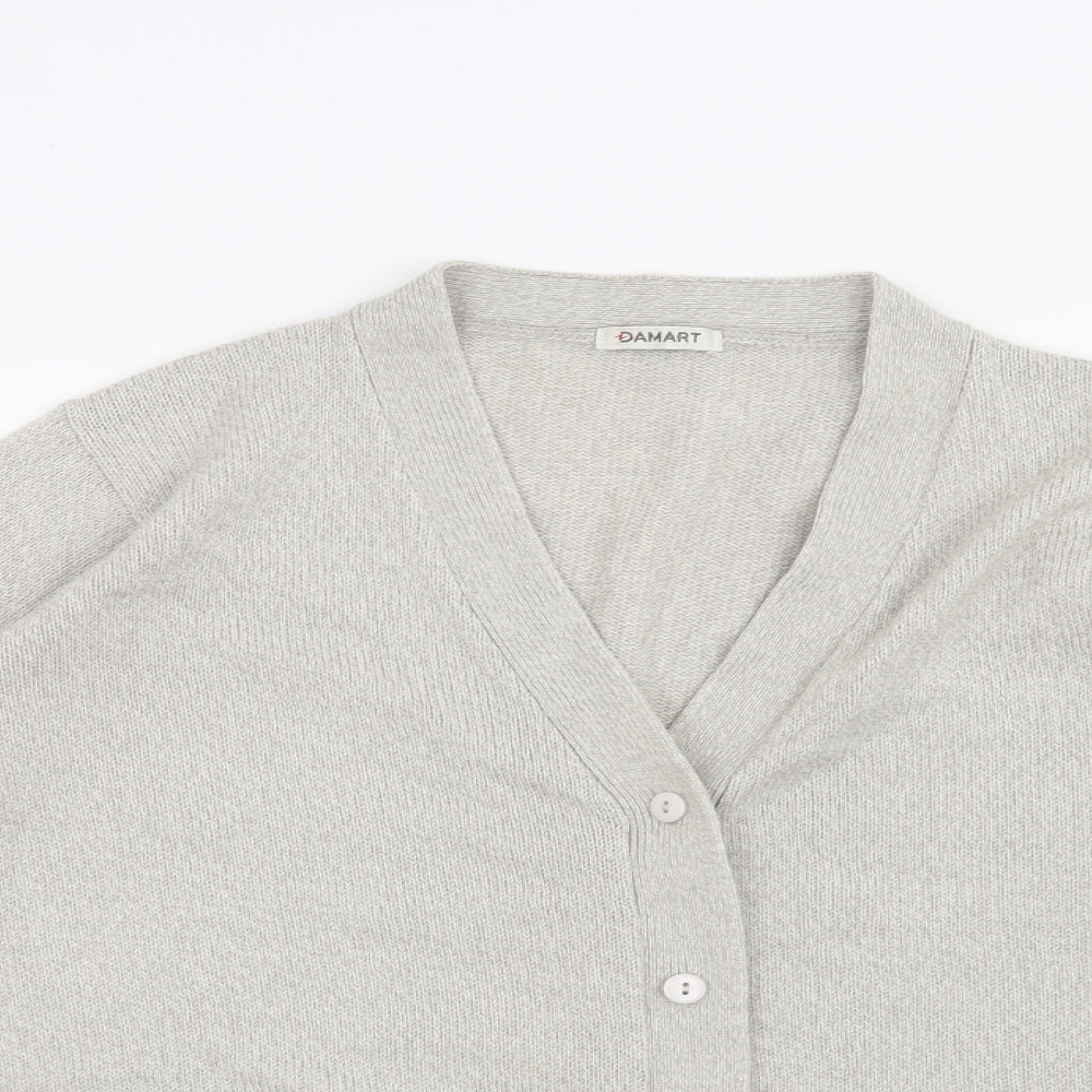 Damart Womens Grey   Cardigan Jumper Size 14