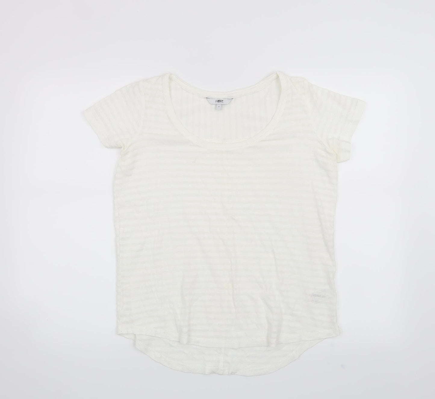 Womens UK Size 8 NEXT White Basic T-Shirt