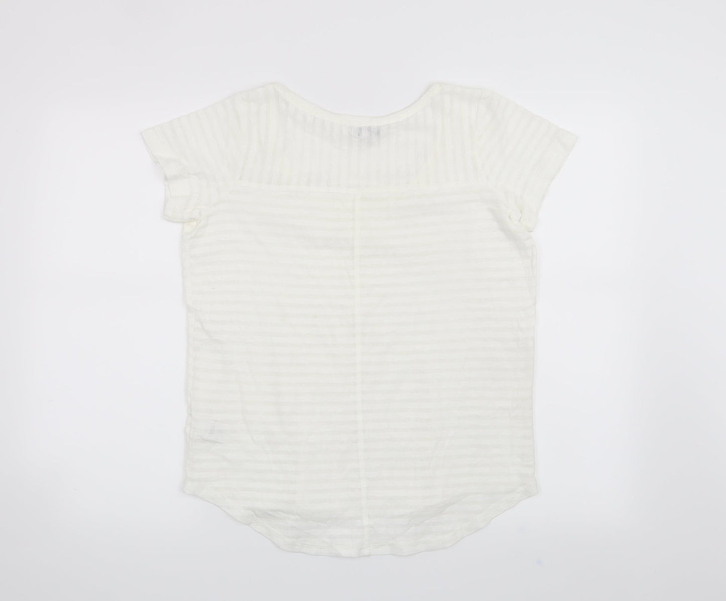 Womens UK Size 8 NEXT White Basic T-Shirt