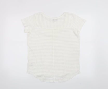 Womens UK Size 8 NEXT White Basic T-Shirt