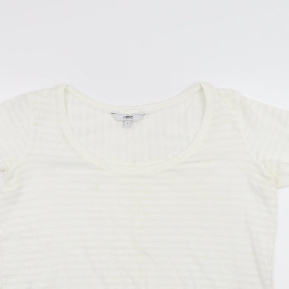 Womens UK Size 8 NEXT White Basic T-Shirt