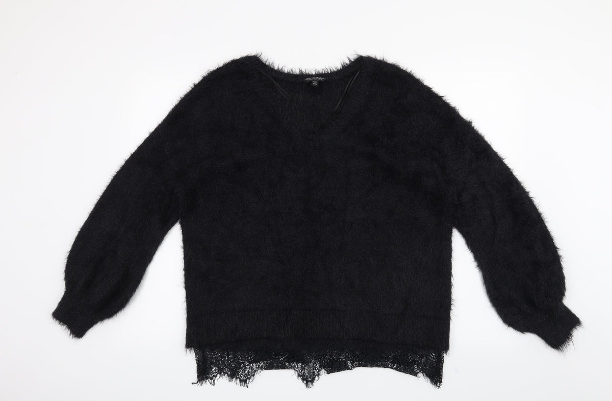 Miss Selfridge Womens Black   Pullover Jumper Size 12