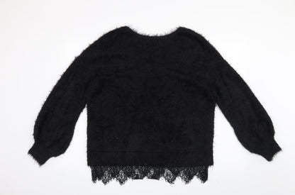 Miss Selfridge Womens Black   Pullover Jumper Size 12