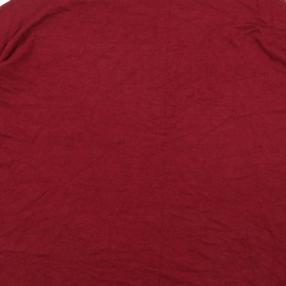 Soon Womens Red  Knit Pullover Jumper Size 12