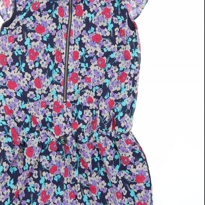 Marks and Spencer Womens Purple Floral Chiffon A-Line  Size 8