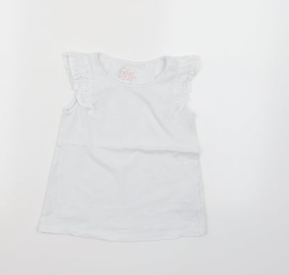 NEXT Girls White   Basic Tank Size 5-6 Years