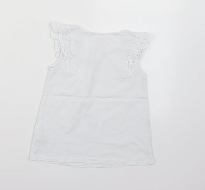 NEXT Girls White   Basic Tank Size 5-6 Years