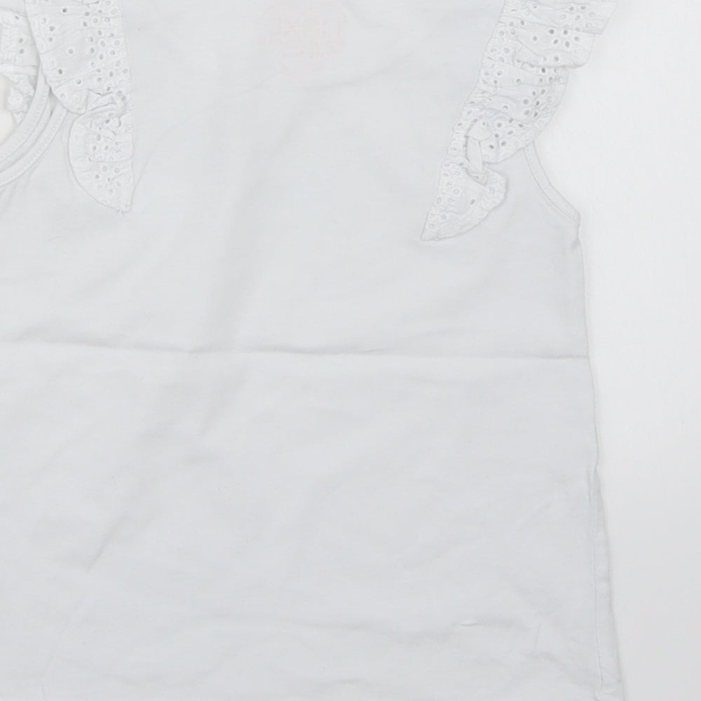 NEXT Girls White   Basic Tank Size 5-6 Years
