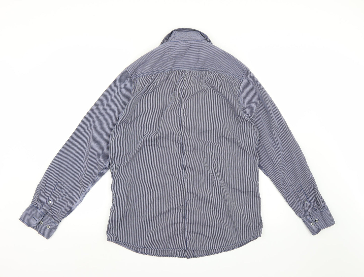 Red Herring Mens Blue Striped   Button-Up Size M