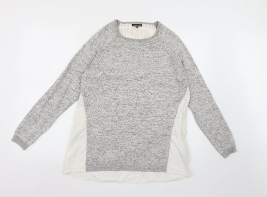 Warehouse Womens Grey  Knit Pullover Jumper Size 12