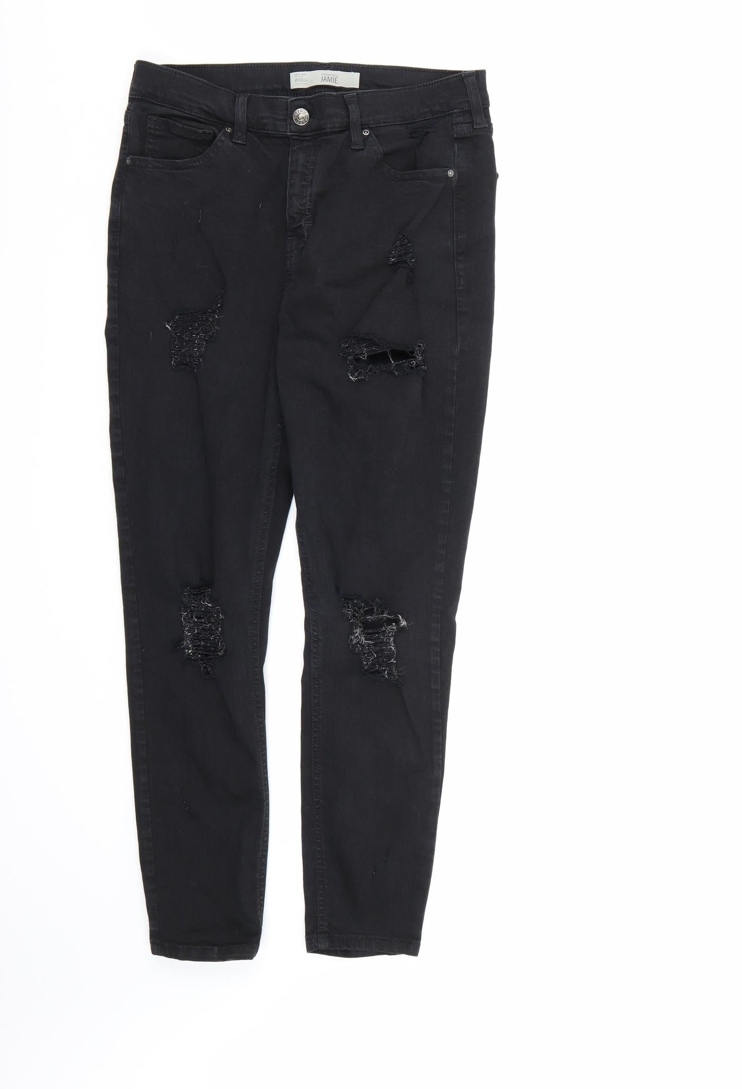 Topshop Womens Black  Denim Skinny Jeans  L30 in