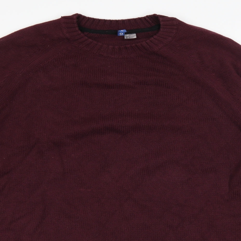 Divided by H&M Womens Red   Pullover Jumper Size L