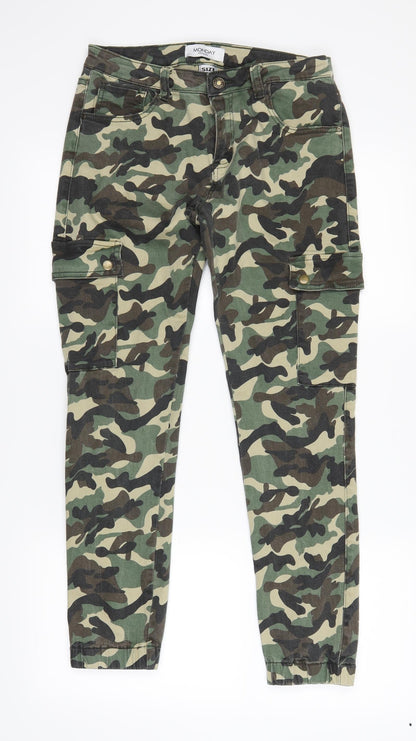 Monday Girls Green Camouflage  Tapered Jeans Size XL