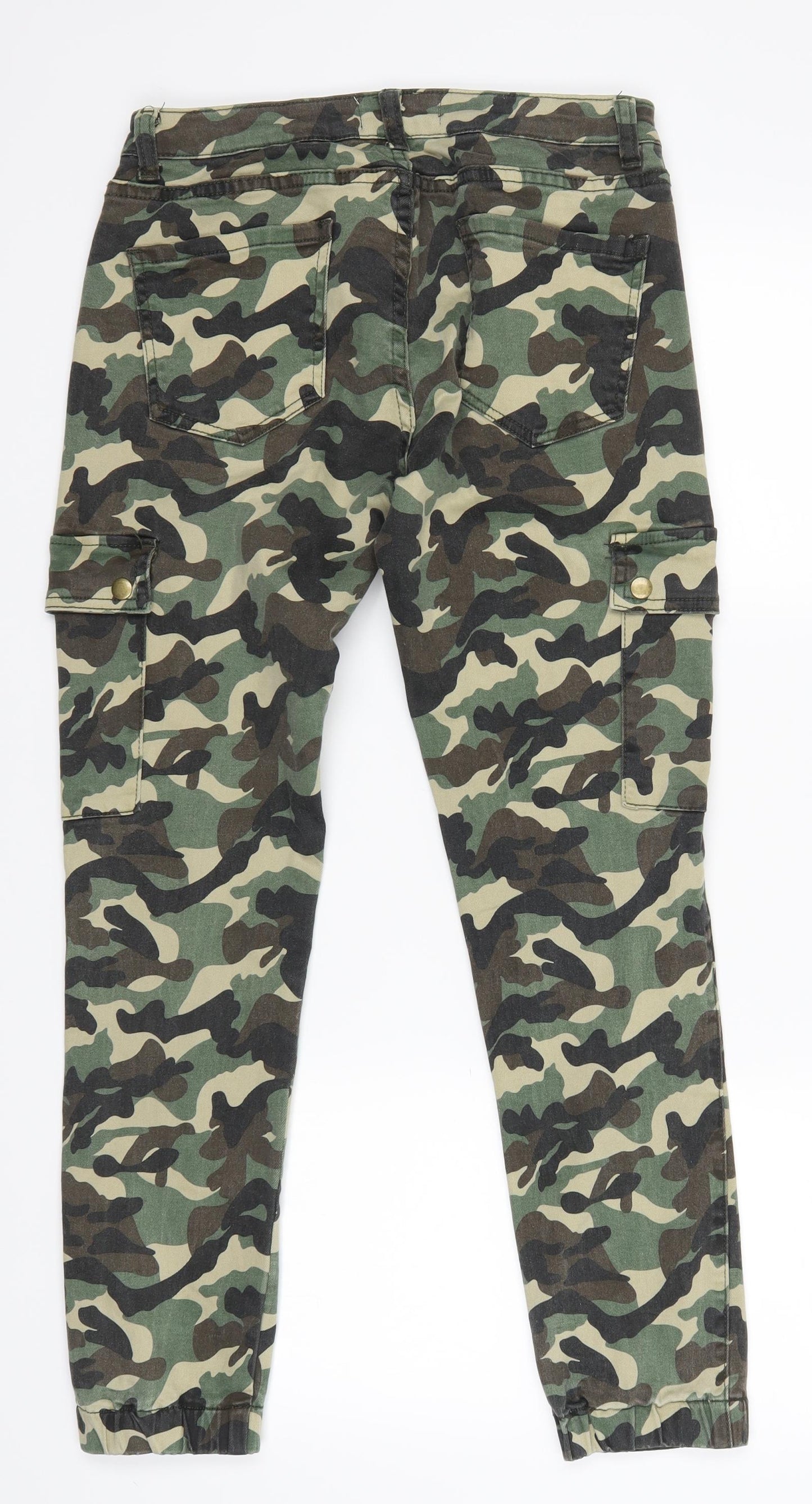 Monday Girls Green Camouflage  Tapered Jeans Size XL