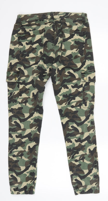 Monday Girls Green Camouflage  Tapered Jeans Size XL