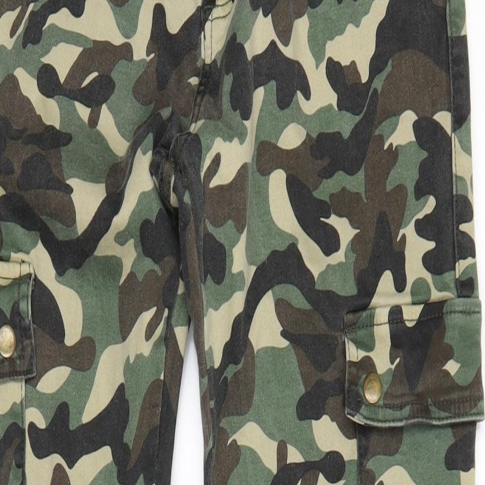 Monday Girls Green Camouflage  Tapered Jeans Size XL