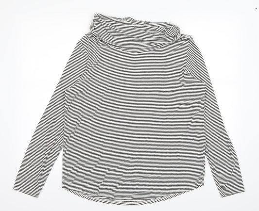 Deane & White Womens White Striped  Pullover Jumper Size L