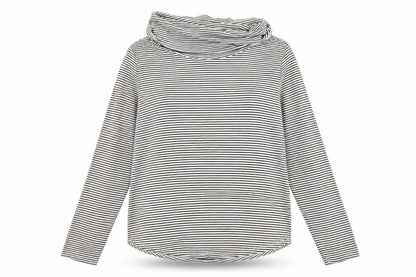 Deane & White Womens White Striped  Pullover Jumper Size L