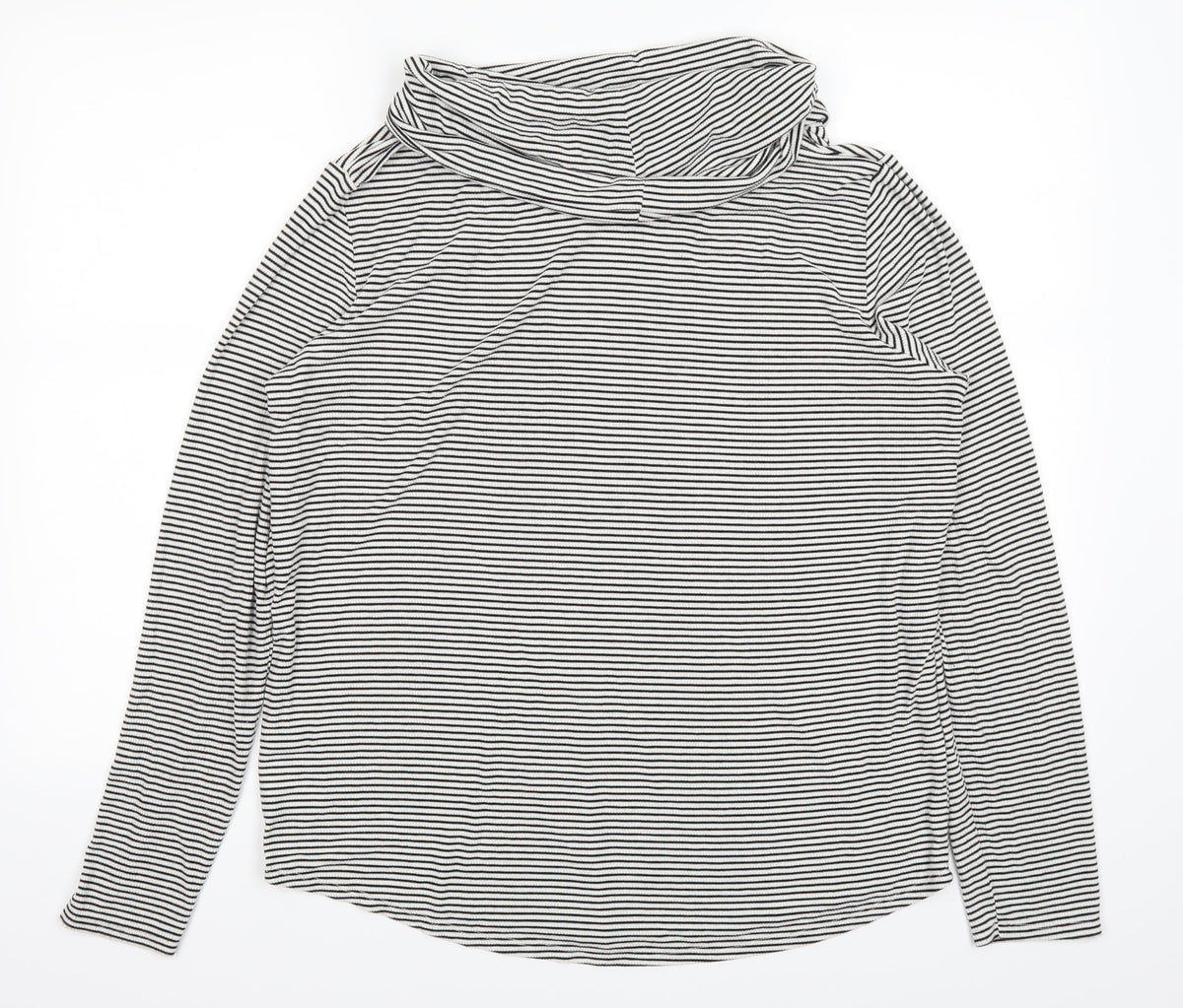 Deane & White Womens White Striped  Pullover Jumper Size L