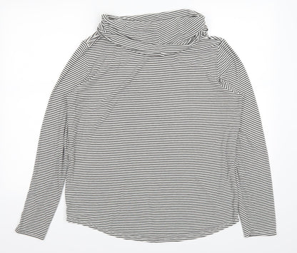 Deane & White Womens White Striped  Pullover Jumper Size L