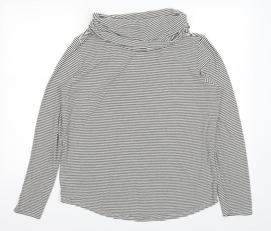 Deane & White Womens White Striped  Pullover Jumper Size L