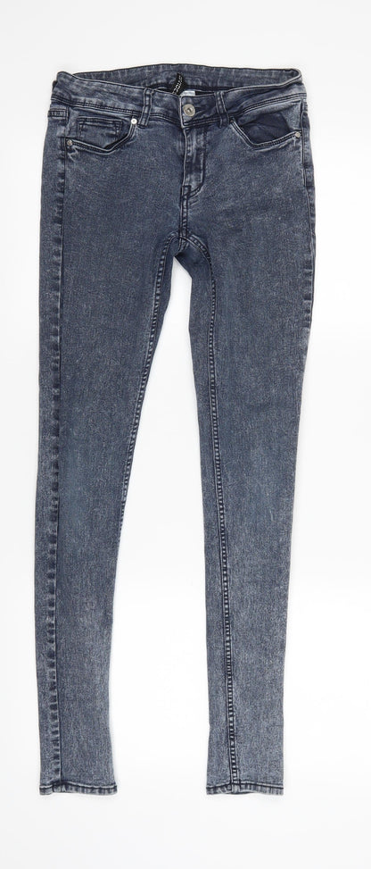 Womens UK Size 6 Divided Regular Fit Skinny Black Jeans