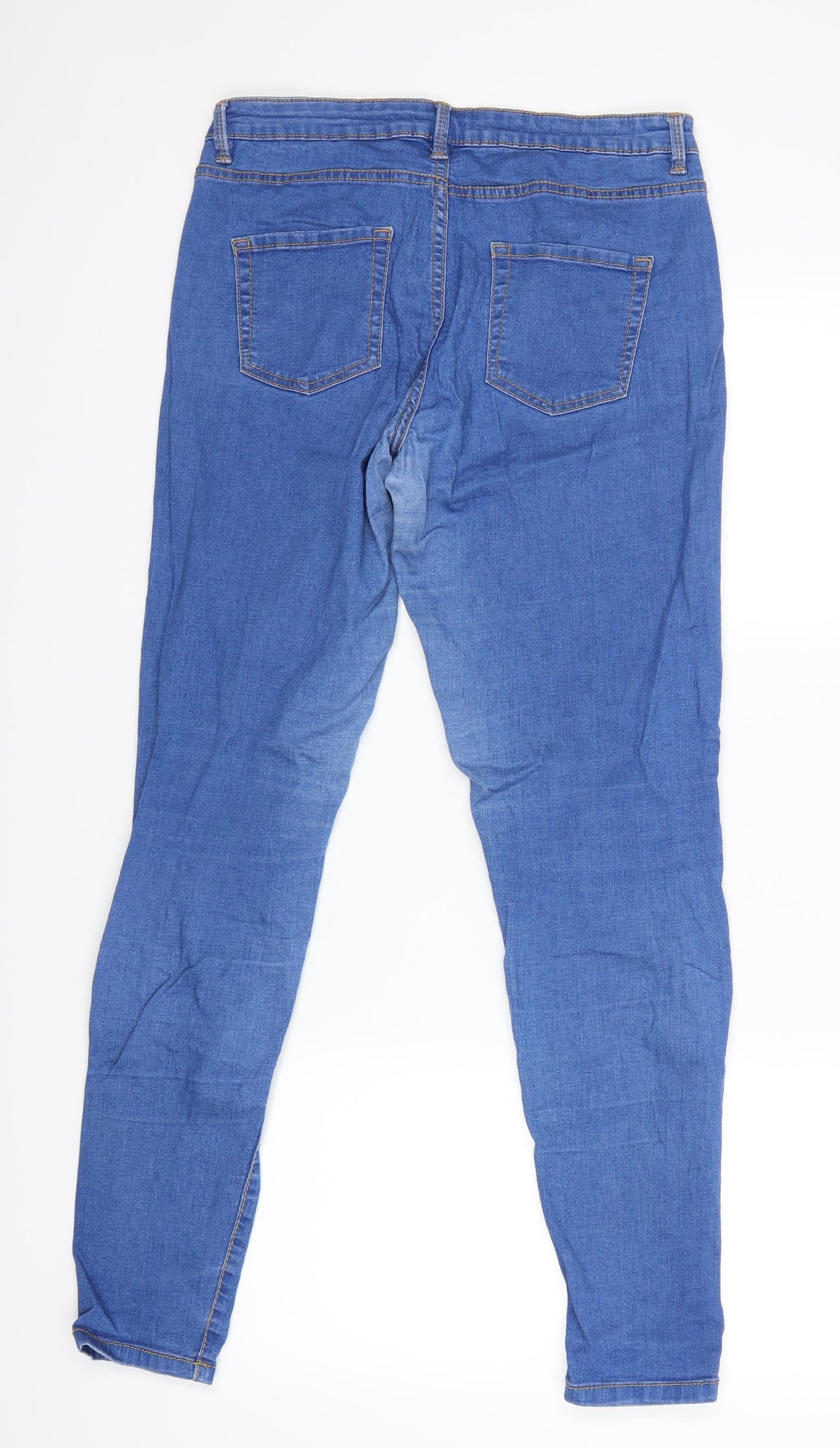 Denim & Co. Womens Blue   Skinny Jeans Size 10 L28 in