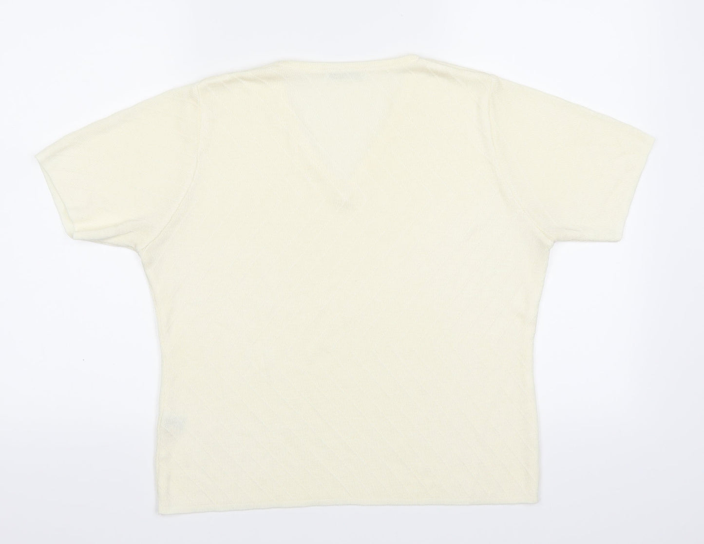 Womens UK Size 14 Berkertex Yellow Basic T-Shirt