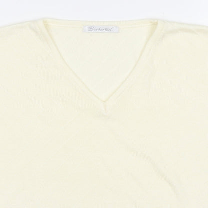 Womens UK Size 14 Berkertex Yellow Basic T-Shirt