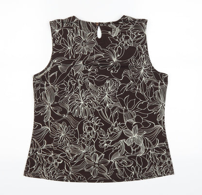 Womens UK Size 16 Marks and Spencer Brown Basic Blouse