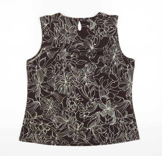Womens UK Size 16 Marks and Spencer Brown Basic Blouse