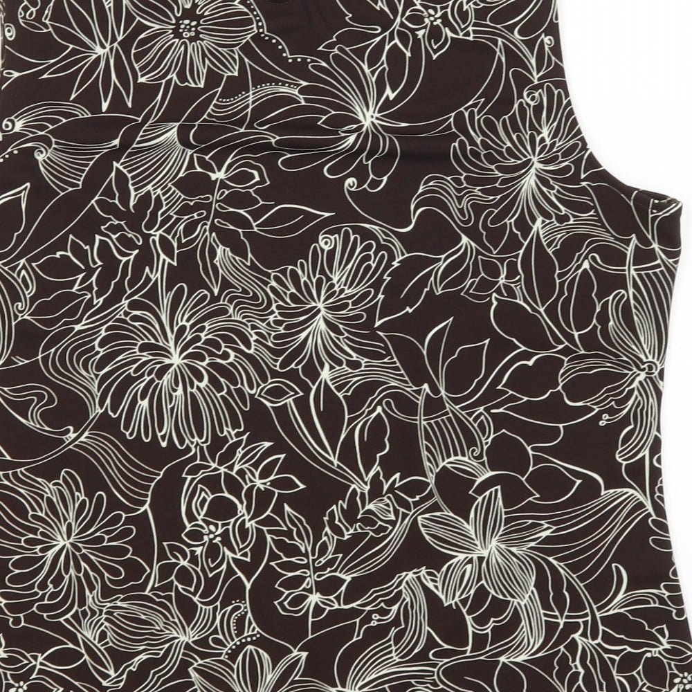 Womens UK Size 16 Marks and Spencer Brown Basic Blouse
