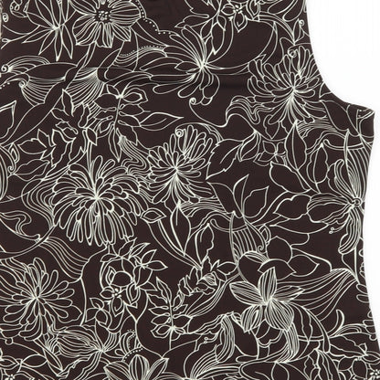 Womens UK Size 16 Marks and Spencer Brown Basic Blouse